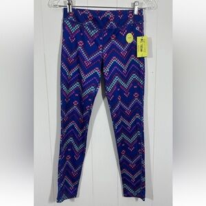 NEW Xersion Girls Multicolor Geometric High Rise Quick-Dri Leggings Size L (14)